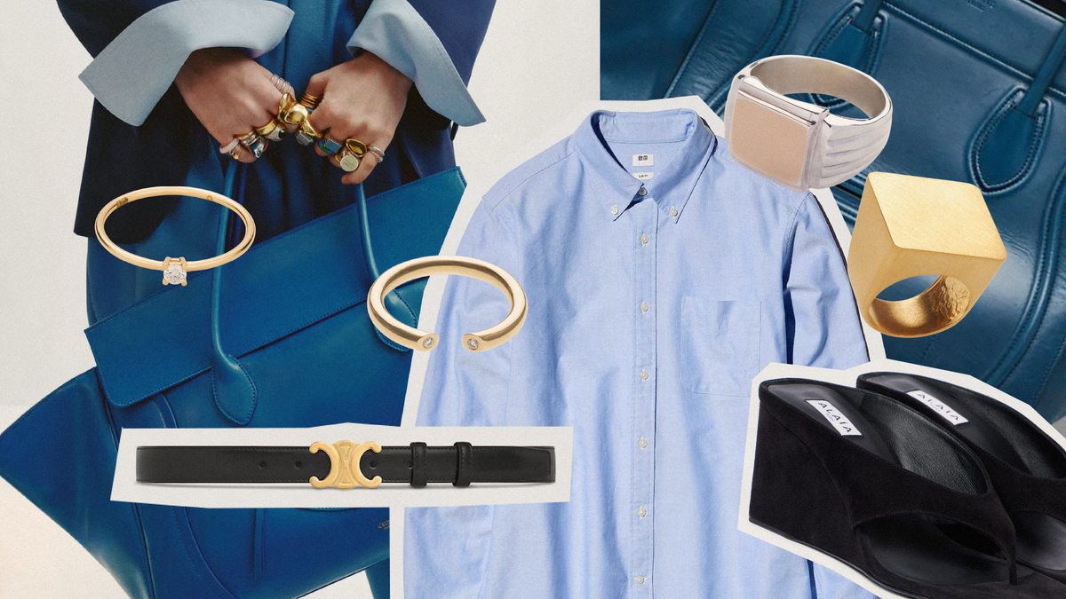 Effortless summer style tips featuring layered jewelry, stylish shirt, and a chic handbag.