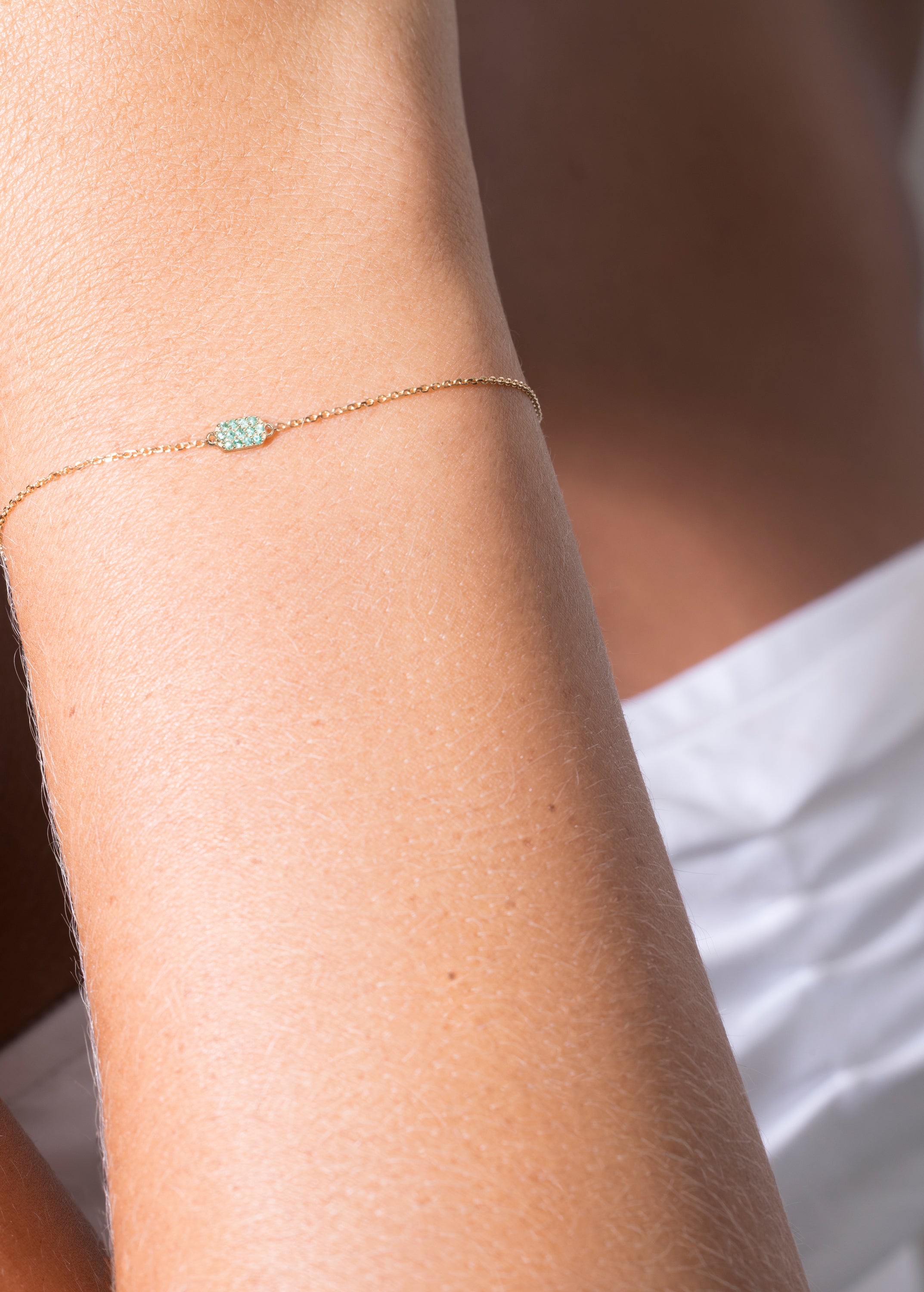 hannah bracelet 18k emerald