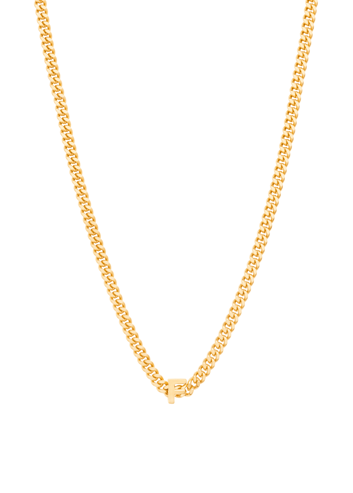 alphabet necklace with pendant F Necklaces