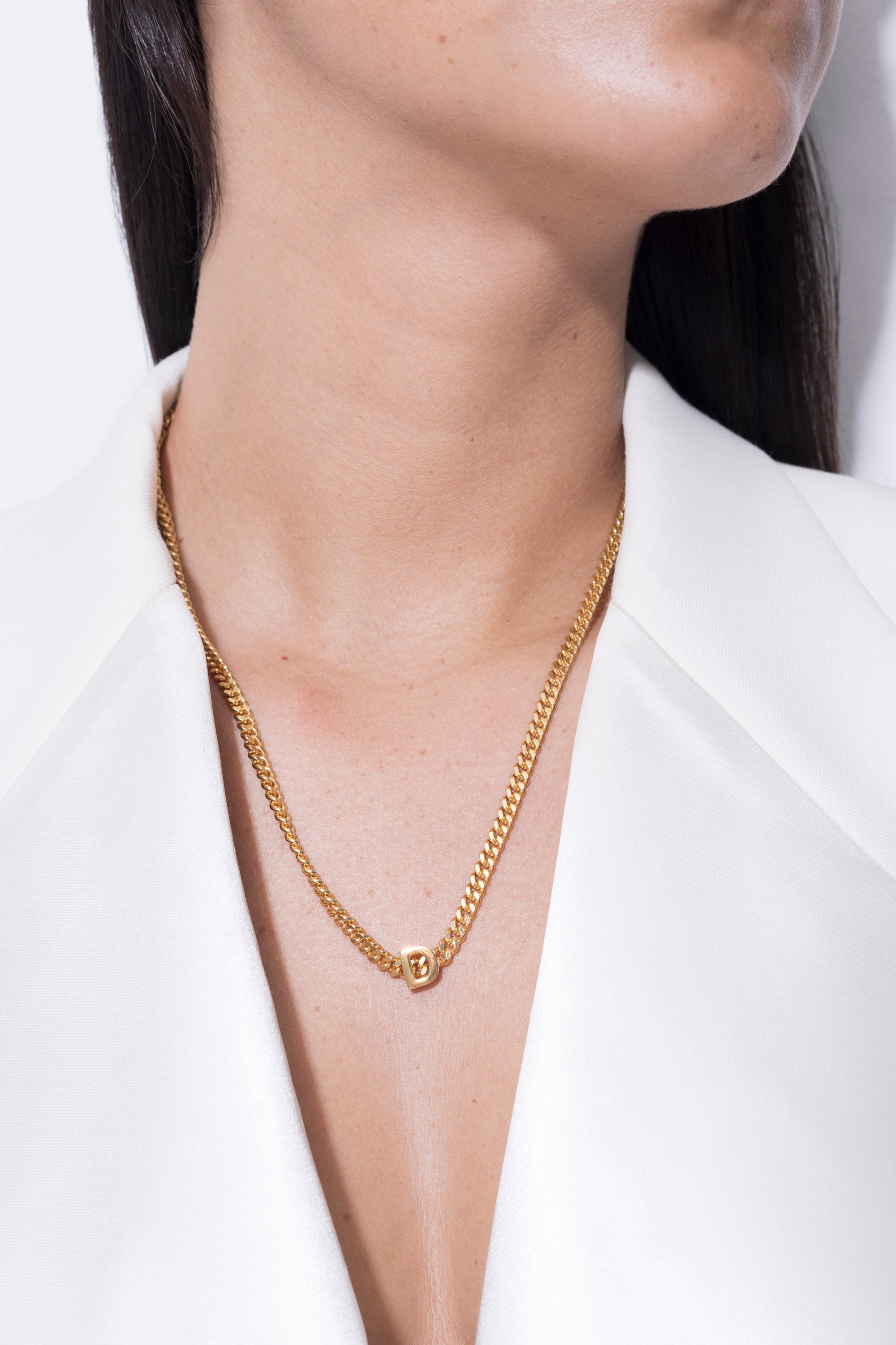 alphabet necklace with pendant D