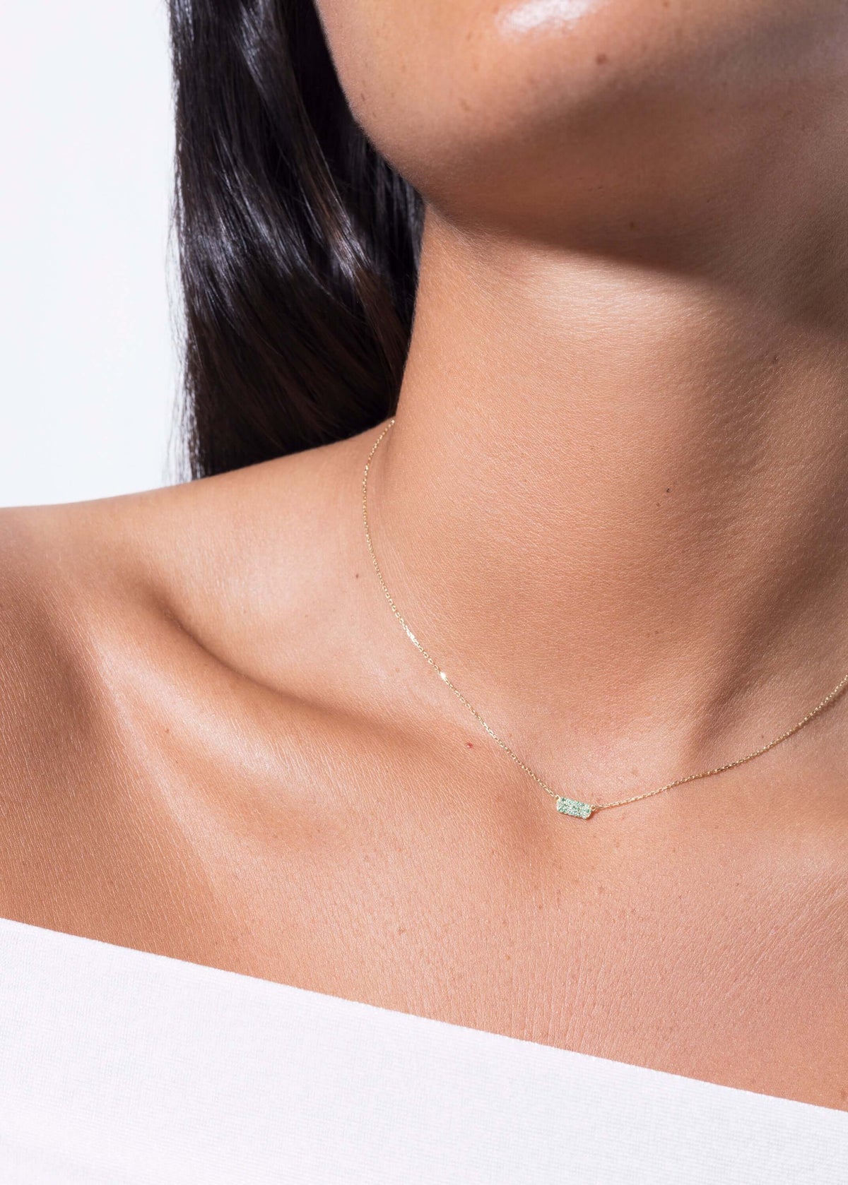 Hannah necklace 18k emerald Necklaces