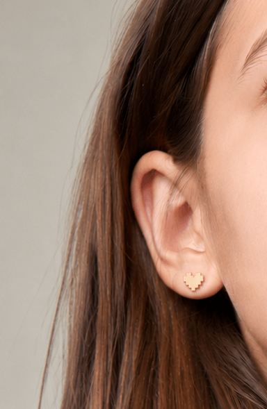 PIXEL Heart Mini Earrings Earrings