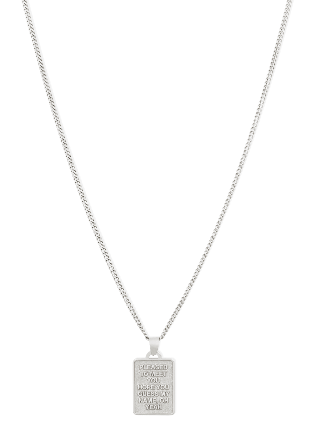 jodie shaped necklace in silver