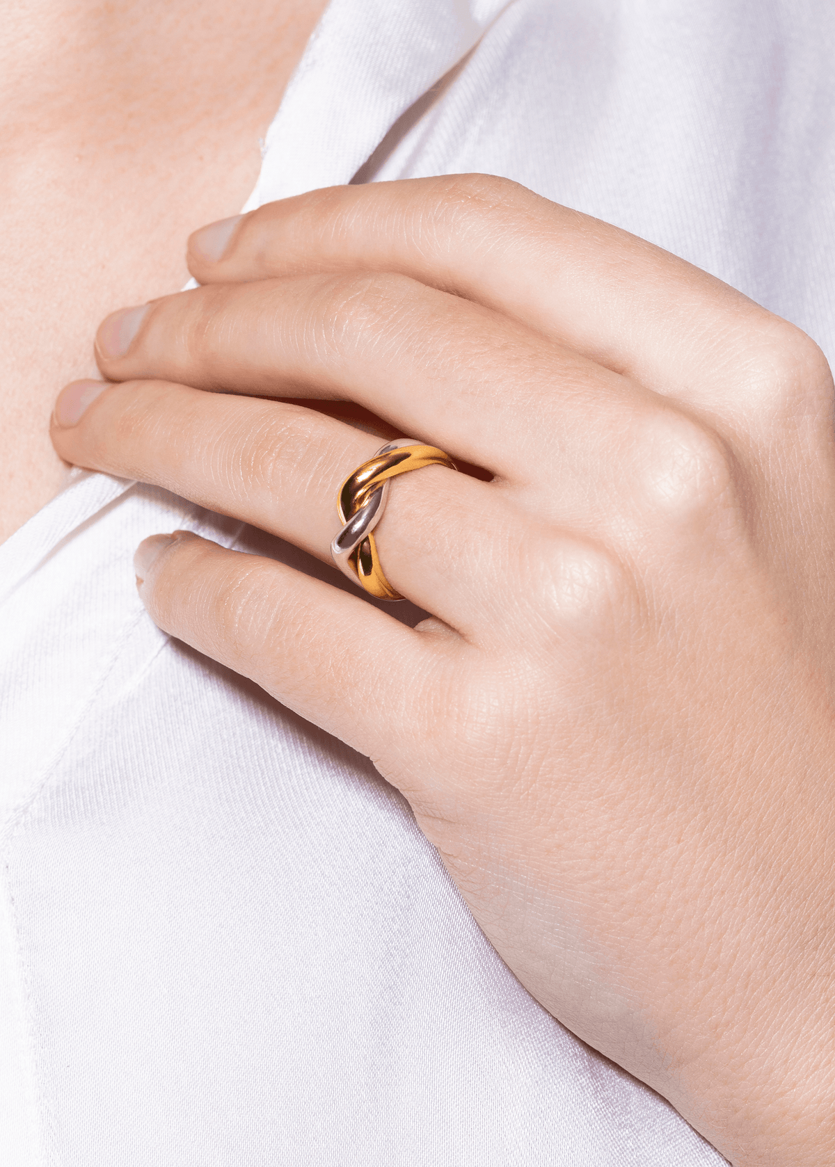 Woven Double Ring Rings