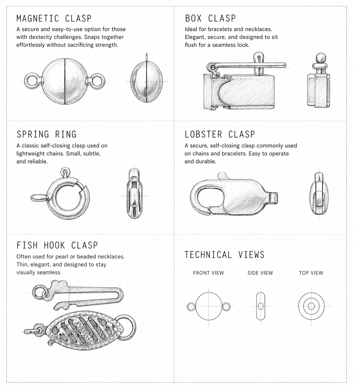 Jewelry Clasp Types Explained | The CINCO Guide to Closures