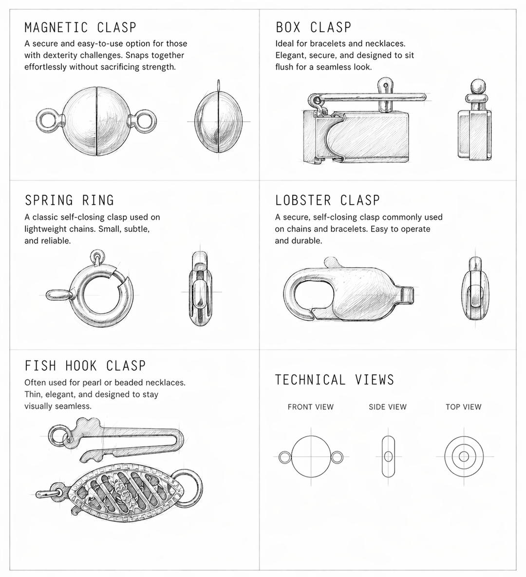 Jewelry Clasp Types Explained | The CINCO Guide to Closures