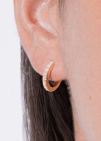 amina white huggies Earrings