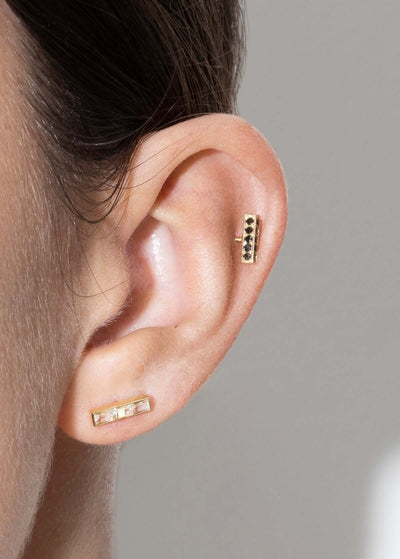 belli stud 18k black diamond Earrings