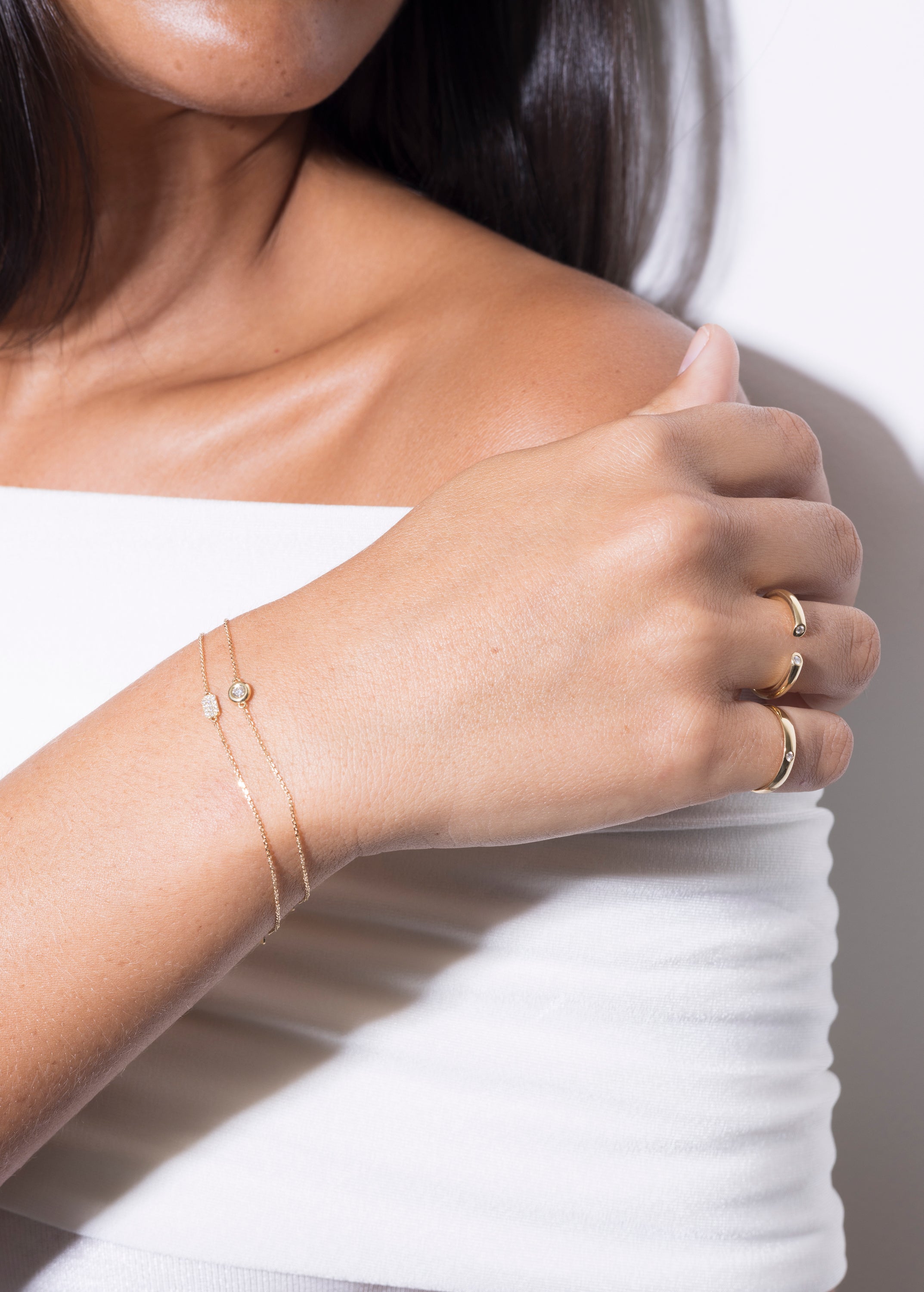 set 18k chris & hannah bracelets