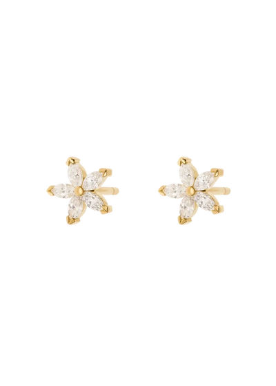 Flower 18k diamonds earrings Earrings