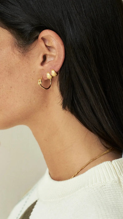 Lucilla Knot Huggies Earrings