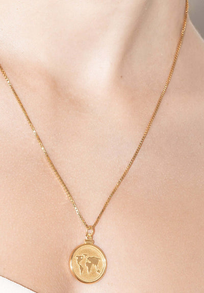 Ginger world map Necklace Necklaces
