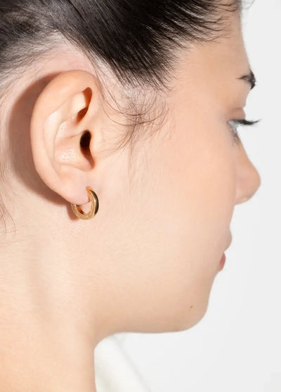 Jodie engraved huggies Earrings