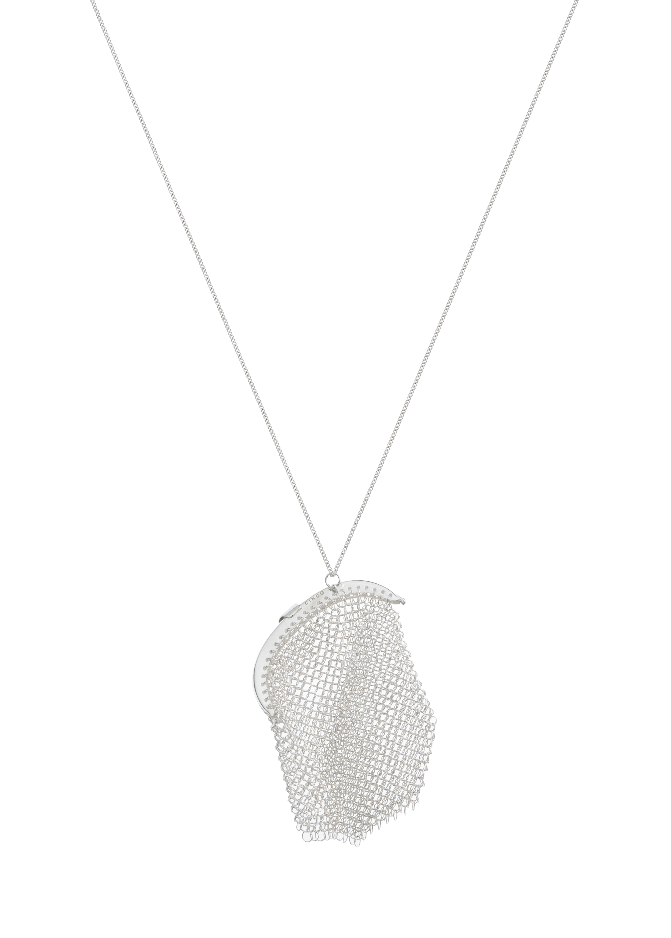 mesh necklace in silver