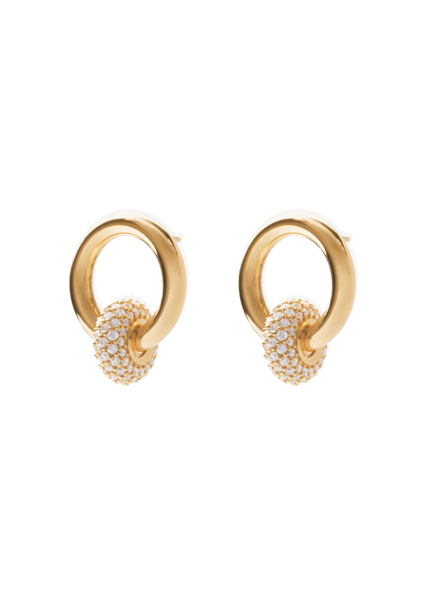 nina earrings in gold