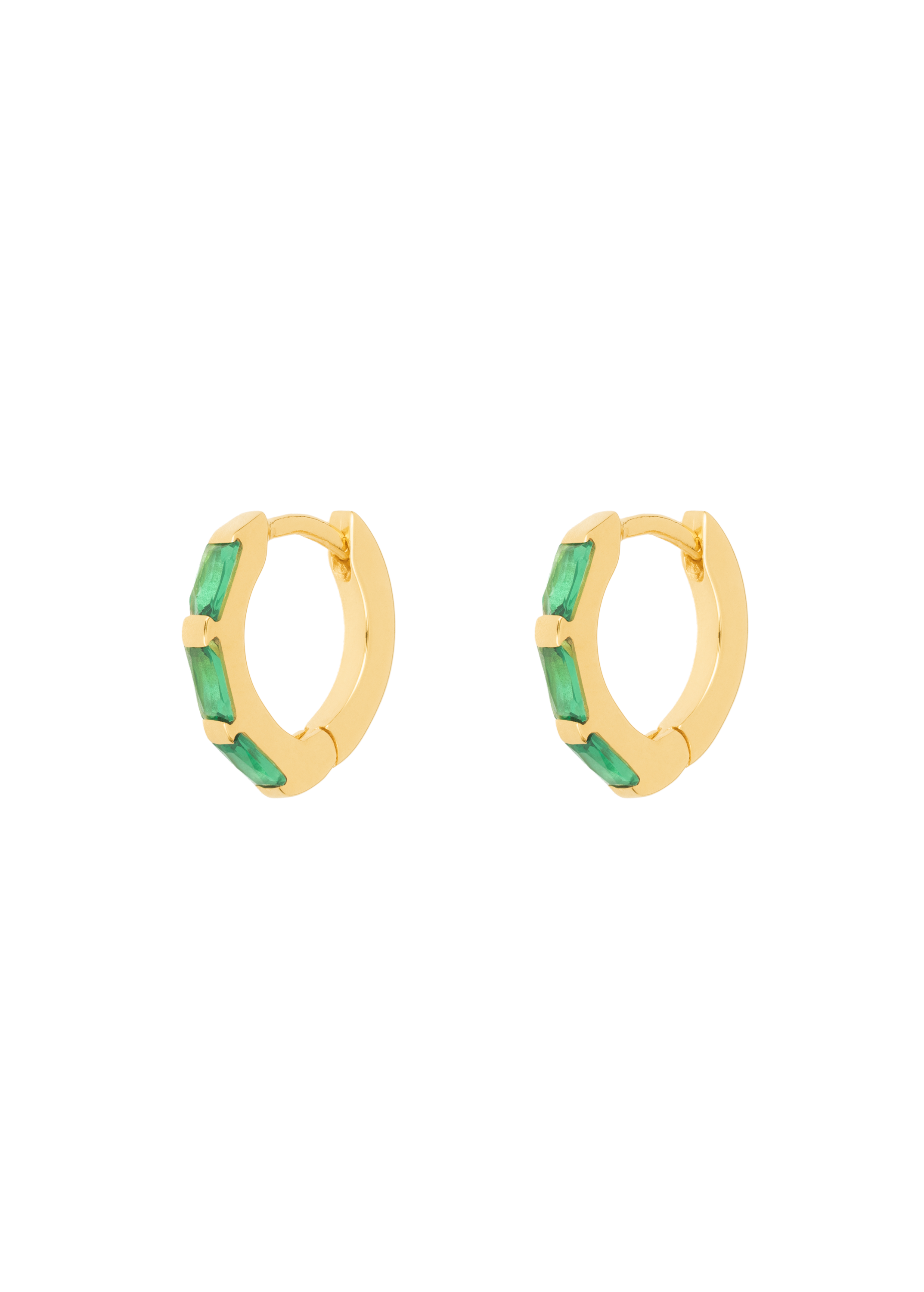 norma earrings emerald in gold