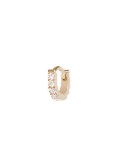 Salt 5 mm hoop 18k diamonds Earrings