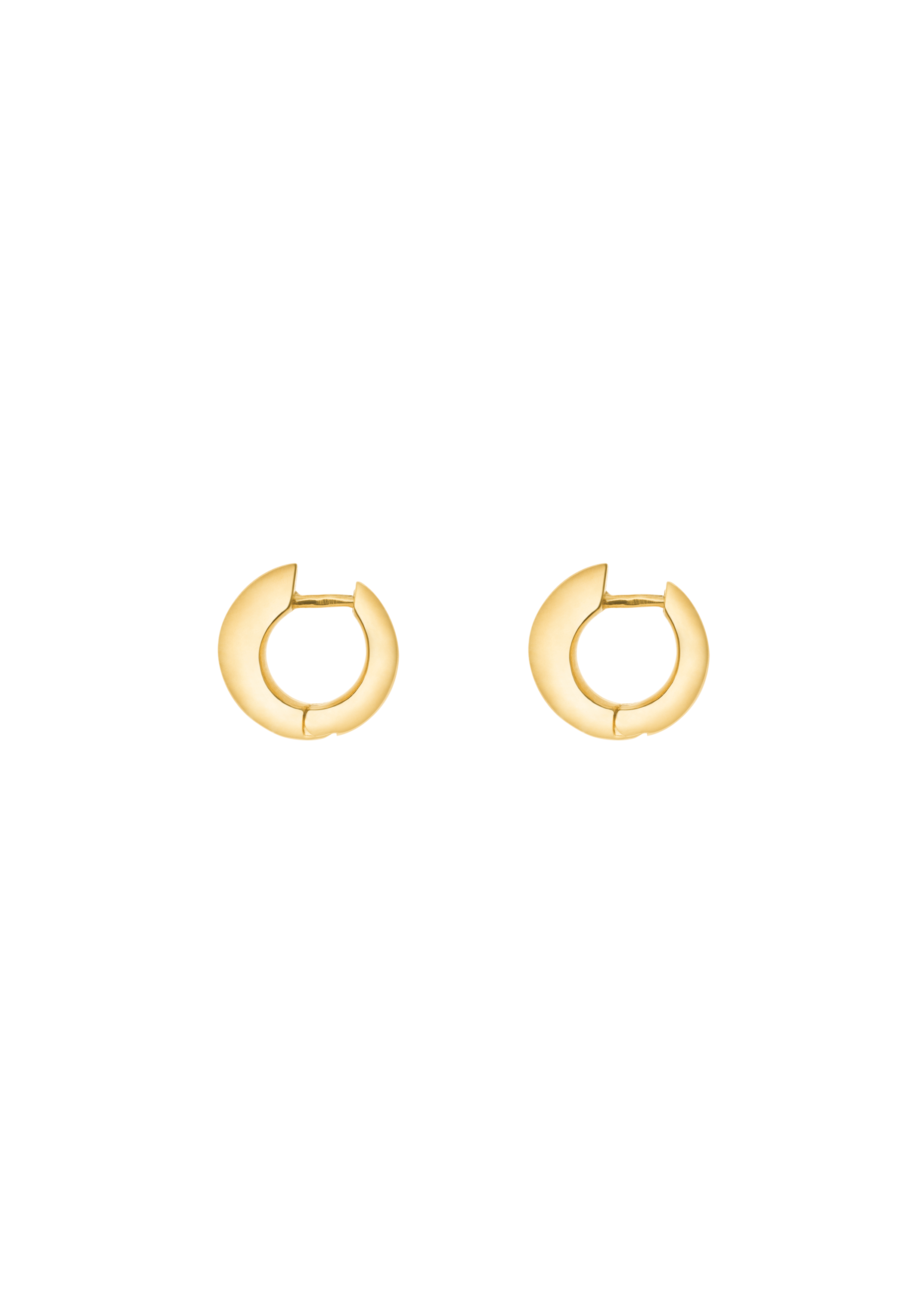 mini sarah polished earrings in gold