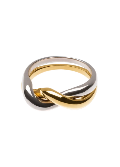Woven Double Ring Rings